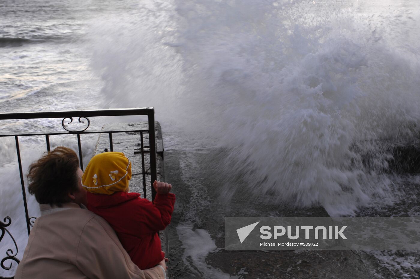 Sea storm in Sochi