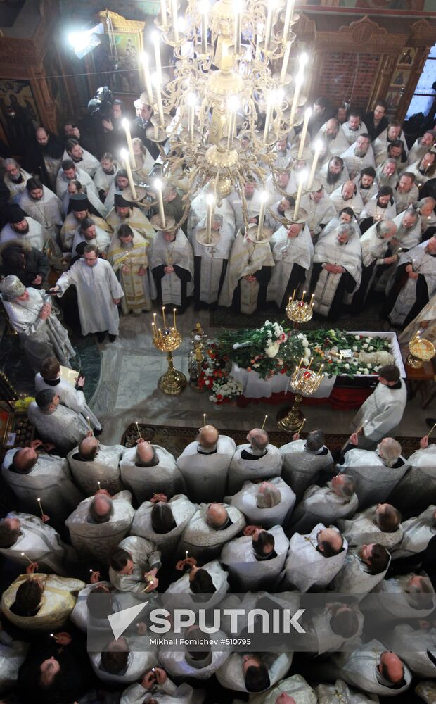 Funeral service for Priest Daniil