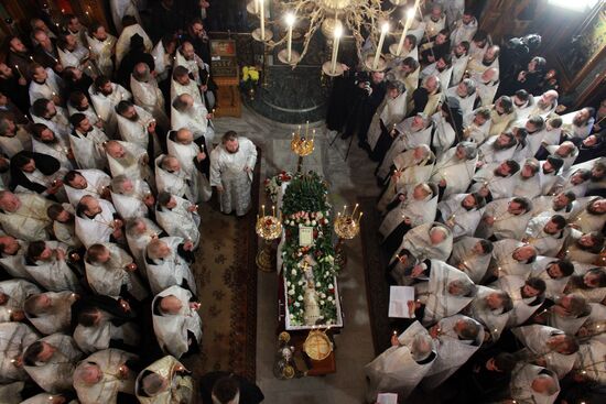 Funeral service for Priest Daniil