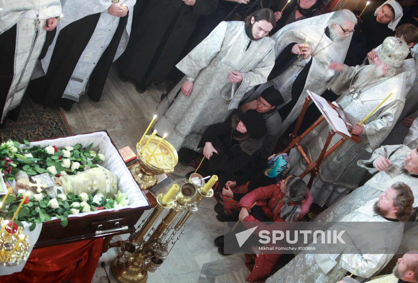 Funeral service for priest Daniil Sysoyev