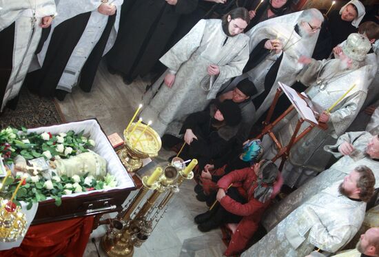 Funeral service for priest Daniil Sysoyev