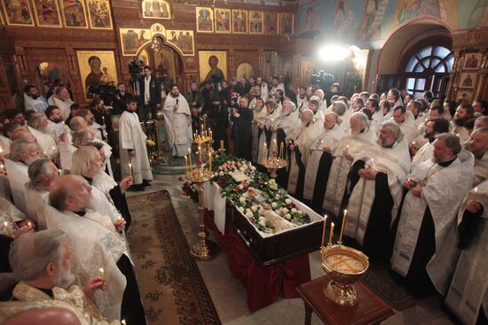 Funeral service for priest Daniil Sysoyev