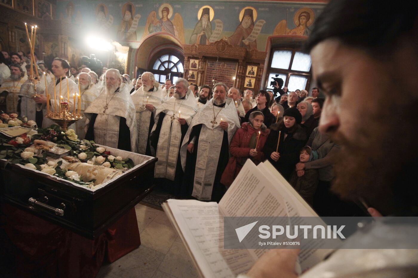 Funeral service for priest Daniil Sysoyev