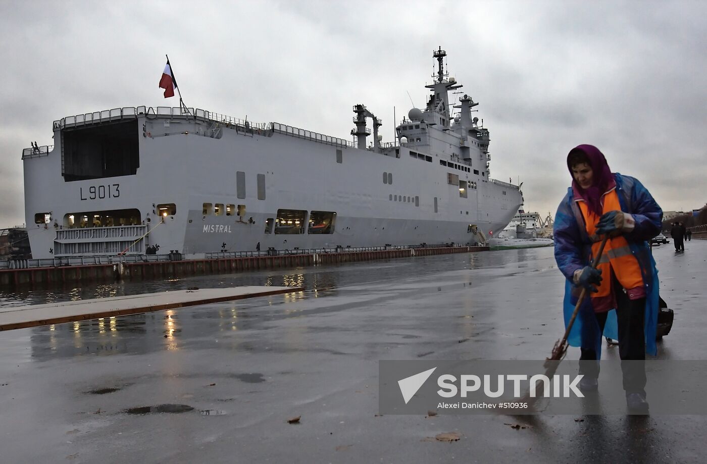 French Mistral-class amphibious assault ship