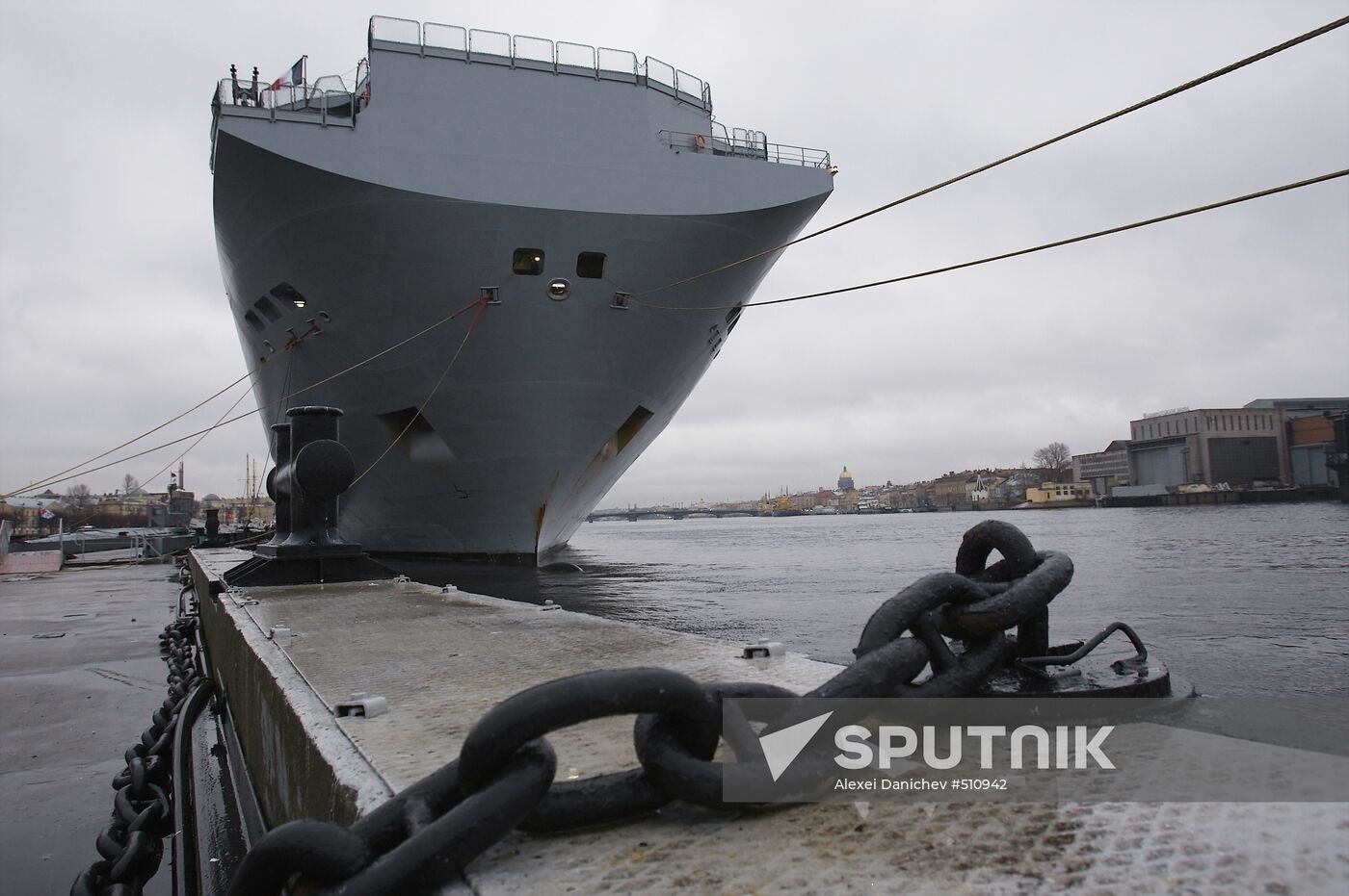 French Mistral-class amphibious assault ship