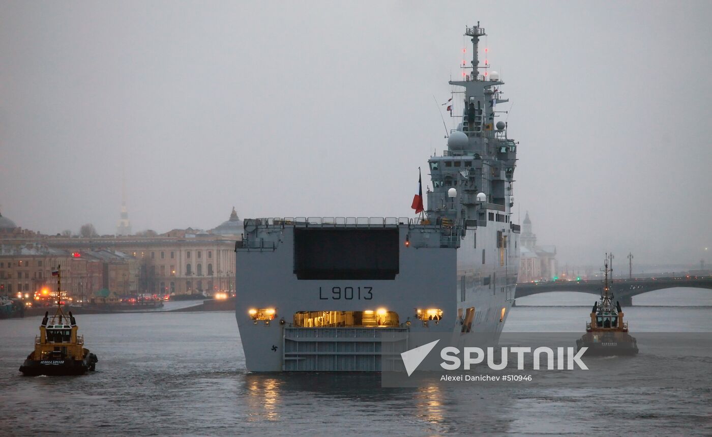 French Mistral-class amphibious assault ship