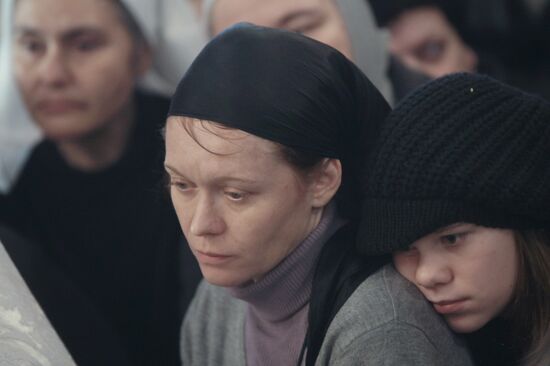 Funeral service for priest Daniil Sysoyev