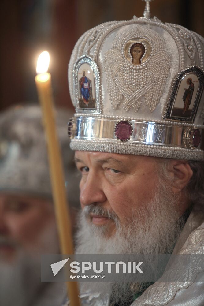 Funeral service for priest Daniil Sysoyev