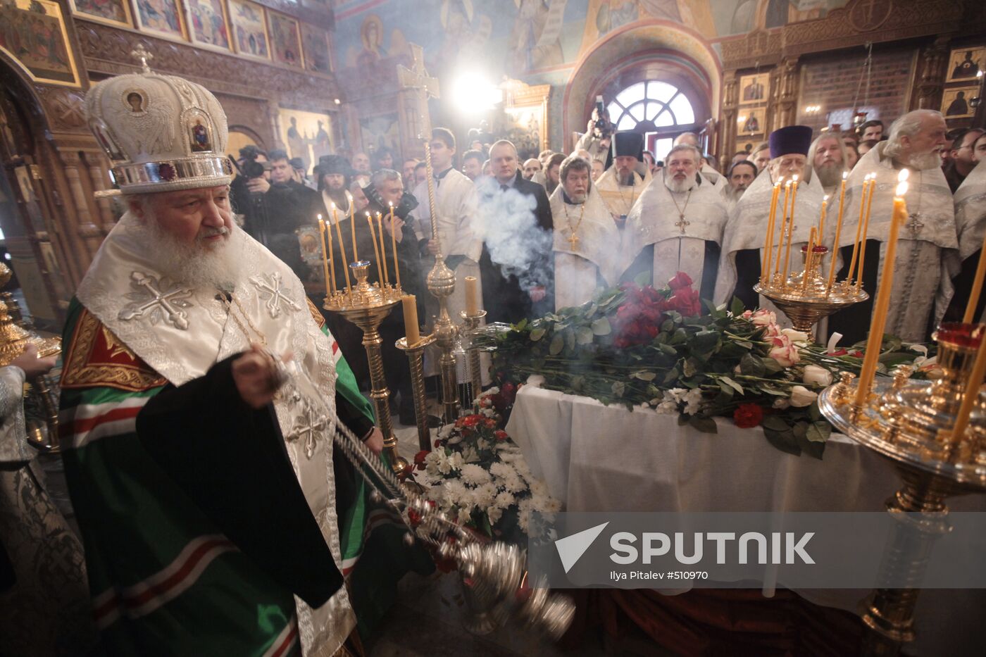 Funeral service for priest Daniil Sysoyev