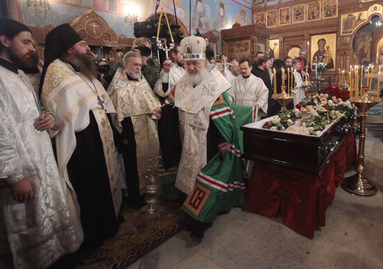 Funeral service for priest Daniil Sysoyev