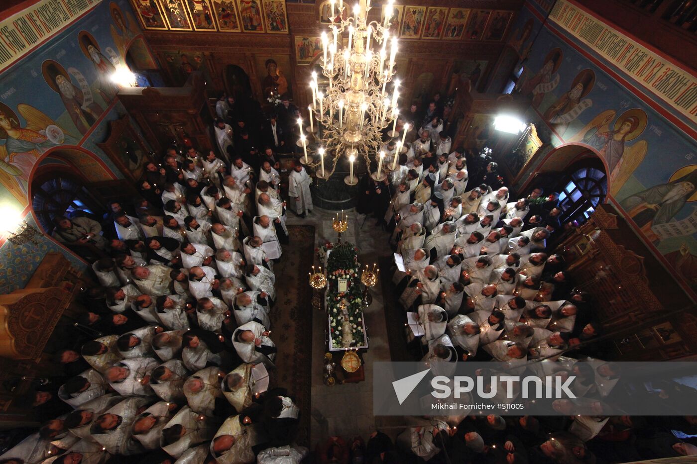 Funeral service for priest Daniil Sysoyev