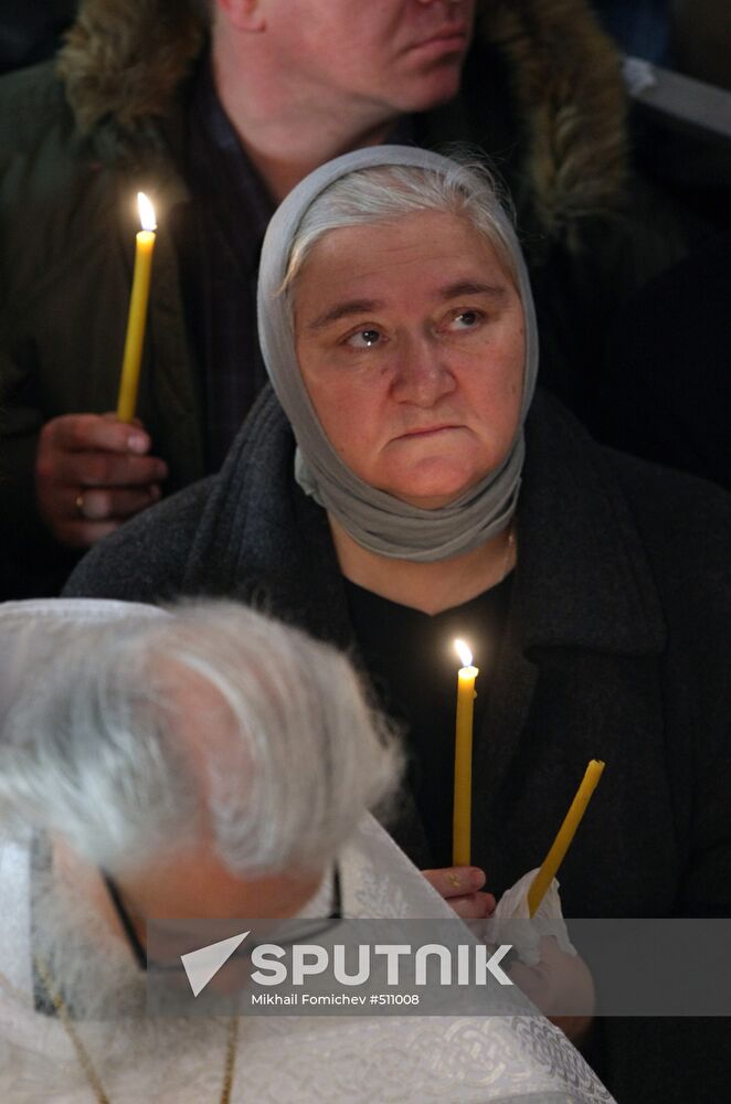 Funeral service for priest Daniil Sysoyev