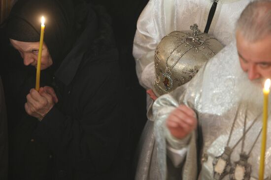 Funeral service for priest Daniil Sysoyev