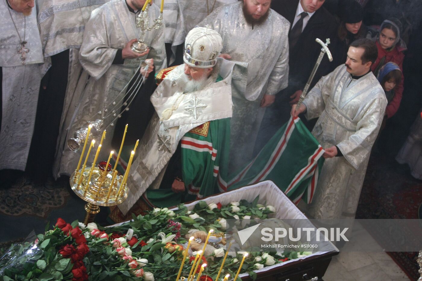 Funeral service for priest Daniil Sysoyev