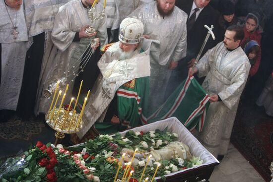 Funeral service for priest Daniil Sysoyev