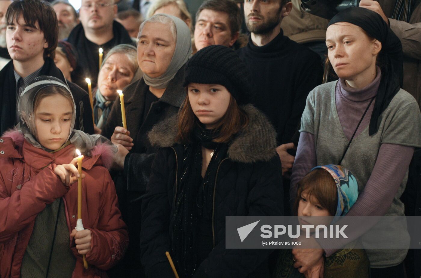 Funeral service for priest Daniil Sysoyev