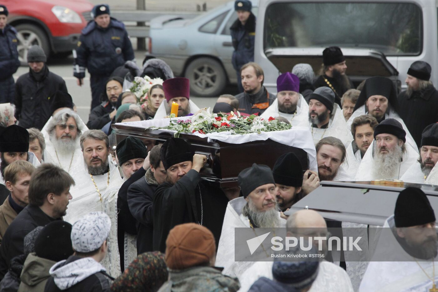 Funeral for priest Daniil Sysoyev