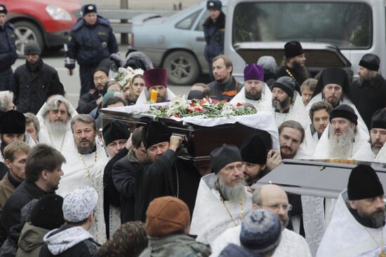 Funeral for priest Daniil Sysoyev