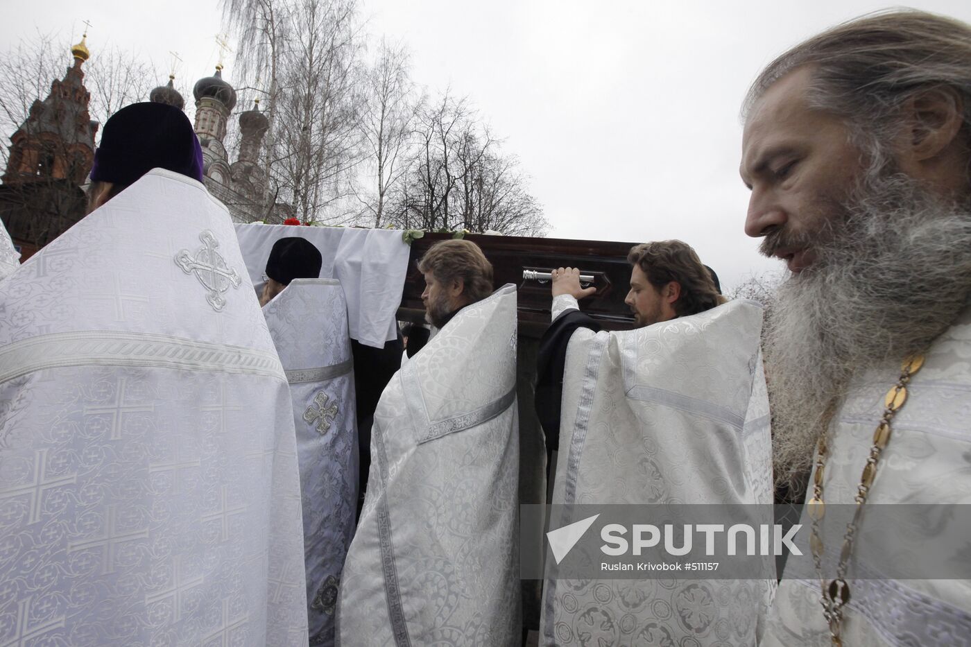 Funeral for priest Daniil Sysoyev