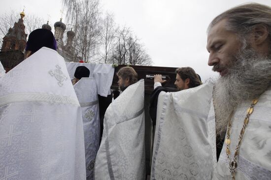 Funeral for priest Daniil Sysoyev