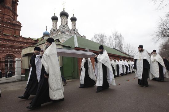 Funeral for priest Daniil Sysoyev