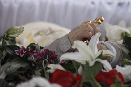 Funeral for priest Daniil Sysoyev