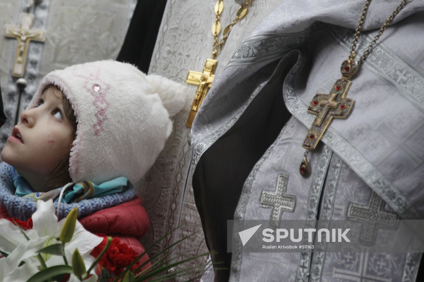 Funeral for priest Daniil Sysoyev