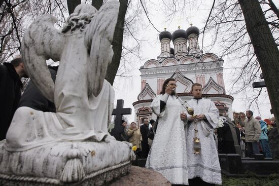 Funeral for priest Daniil Sysoyev