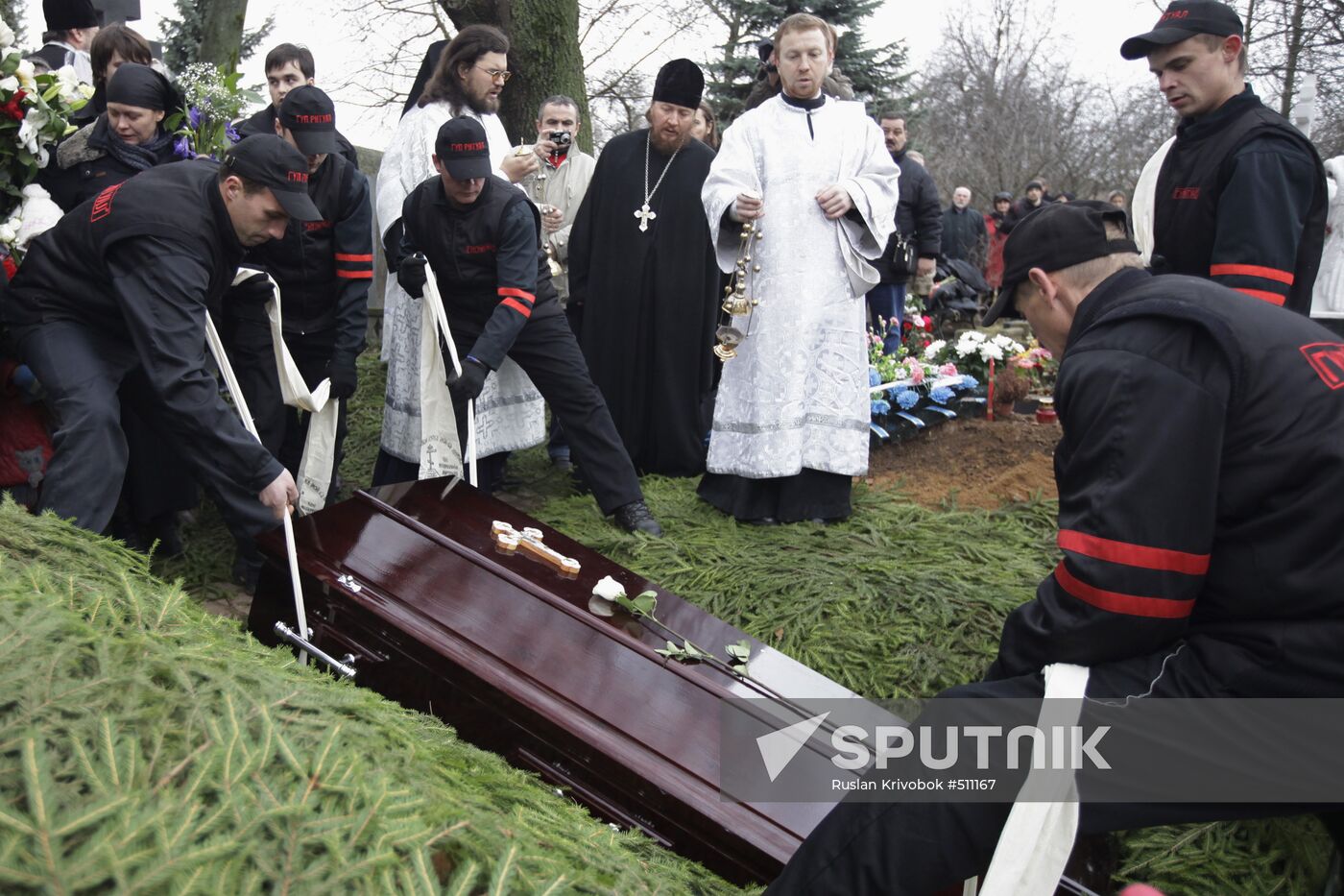 Funeral for priest Daniil Sysoyev