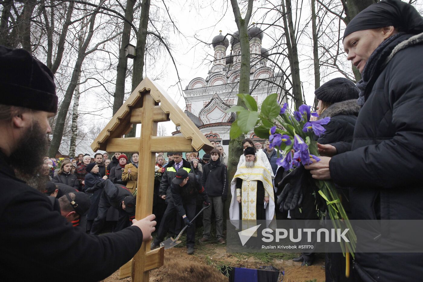 Funeral for priest Daniil Sysoyev