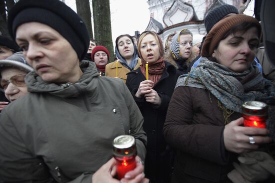 Funeral for priest Daniil Sysoyev