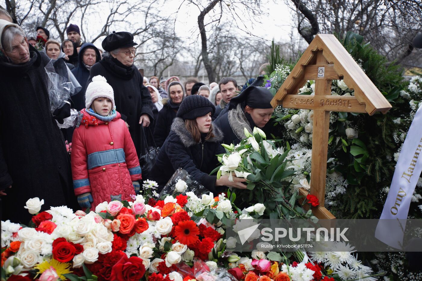 Funeral for priest Daniil Sysoyev