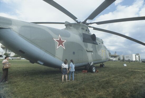 Soviet Mi-26 multirole transport helicopter