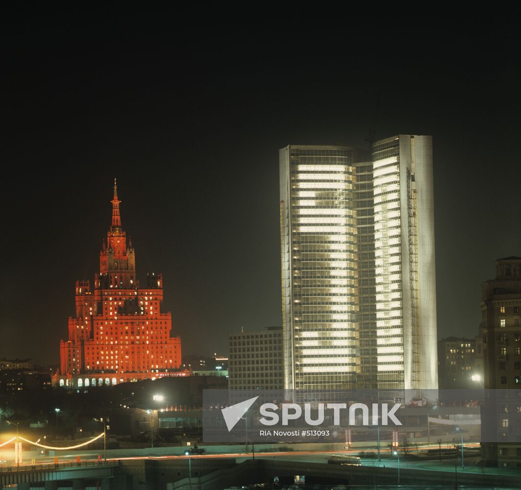View of Moscow at night