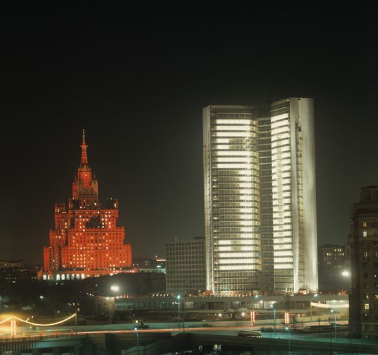 View of Moscow at night