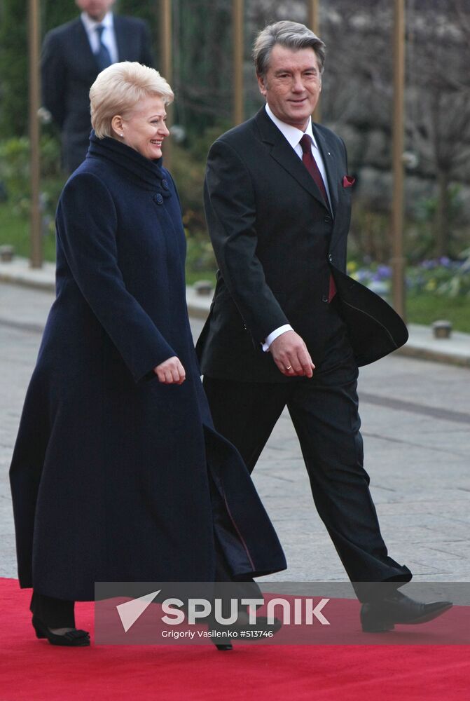 Lithuanian President Dalia Grybauskaite pays state visit to Kiev