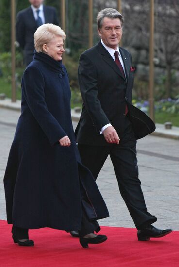 Lithuanian President Dalia Grybauskaite pays state visit to Kiev