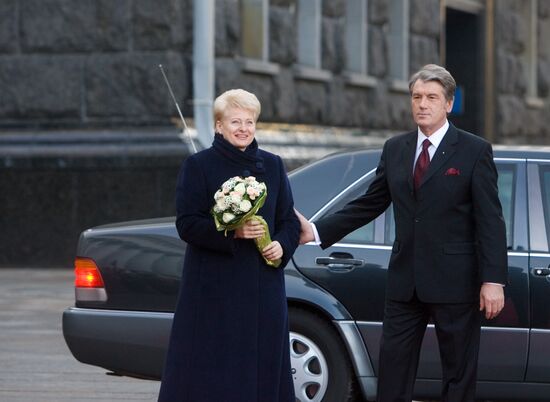 Lithuanian President Dalia Grybauskaite pays state visit to Kiev