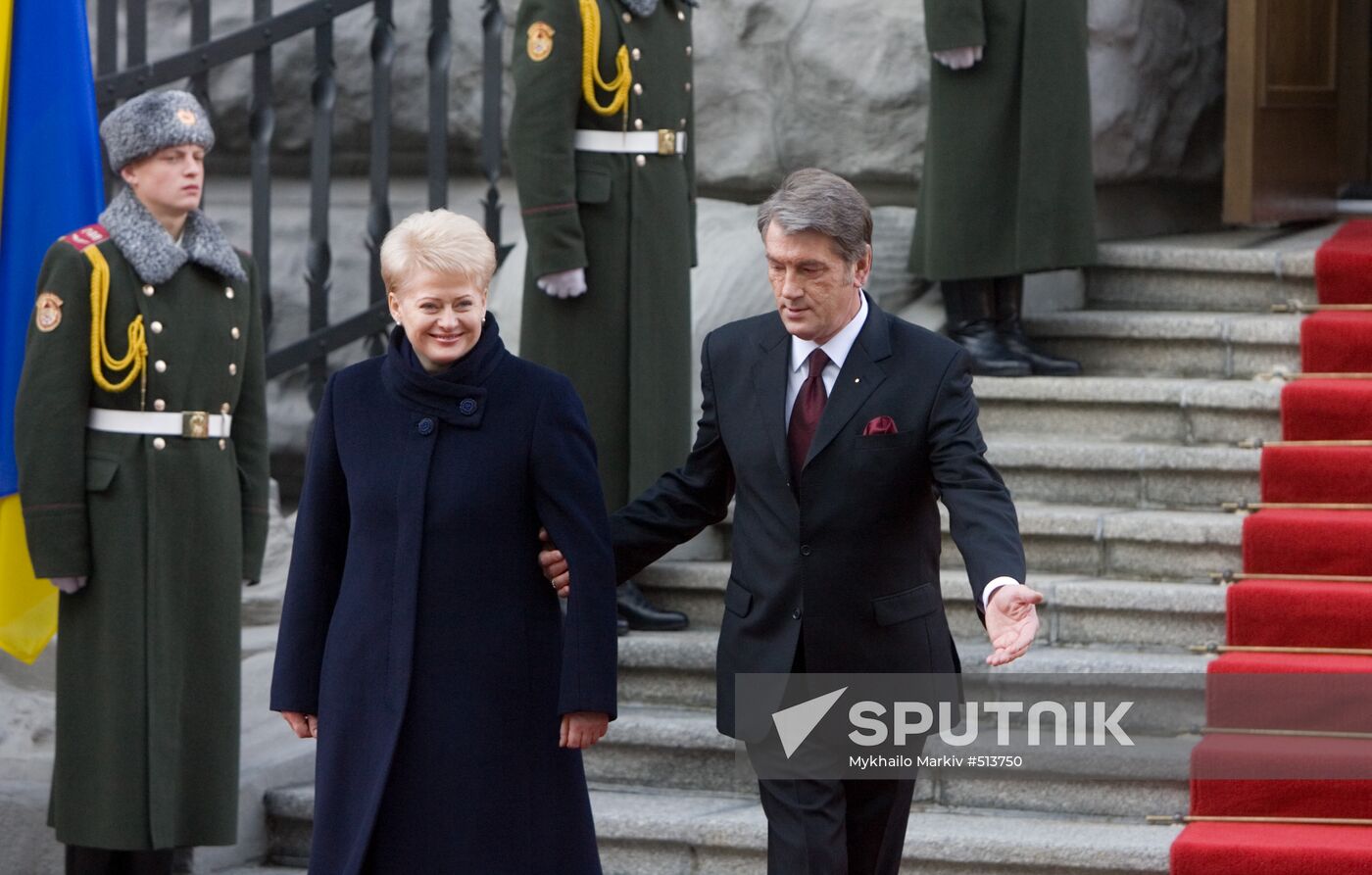 Lithuanian President Dalia Grybauskaite pays state visit to Kiev