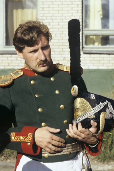 Restored uniform of cadet school head in times of Great Patriotic War of 1812