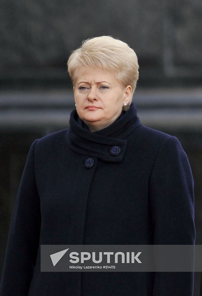 Lithuanian President Dalia Grybauskaite visits Kiev