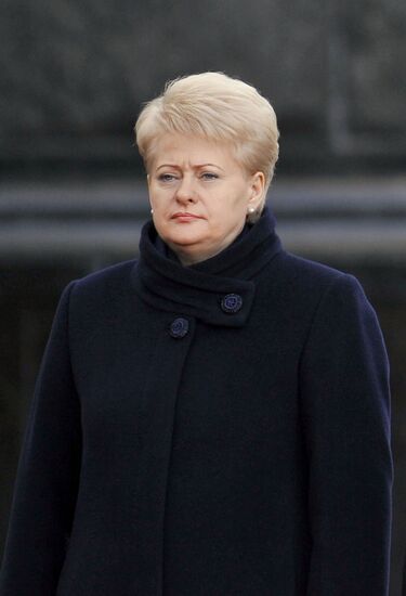 Lithuanian President Dalia Grybauskaite visits Kiev