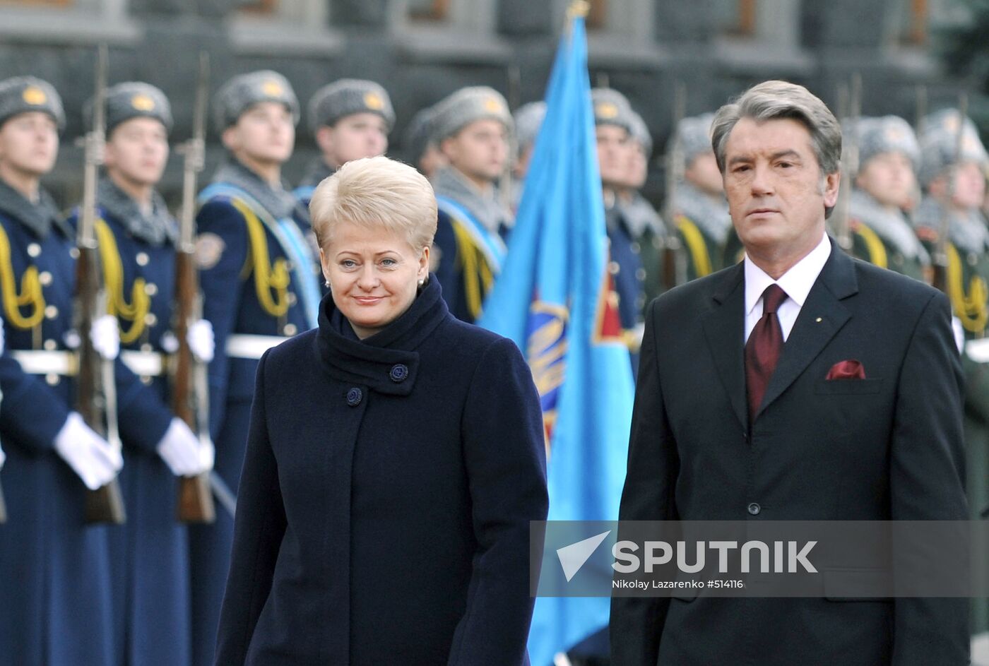 Lithuanian President Dalia Grybauskaite visits Kiev