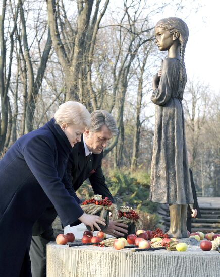 Lithuanian President Dalia Grybauskaite visits Kiev