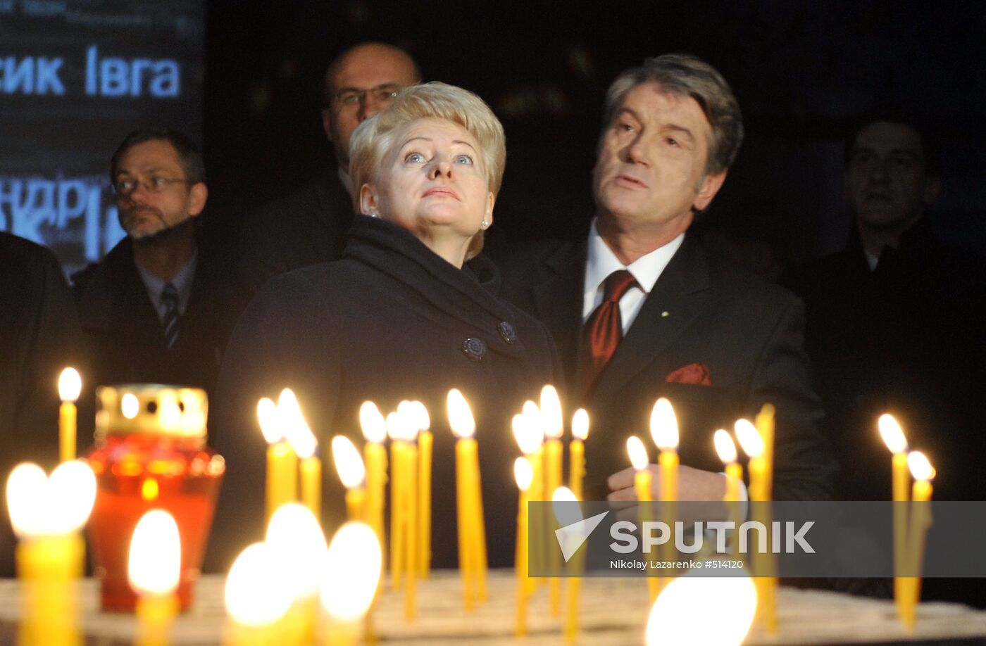 Lithuanian President Dalia Grybauskaite visits Kiev