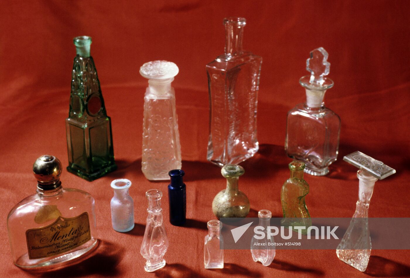 Empty bottles used for perfumery