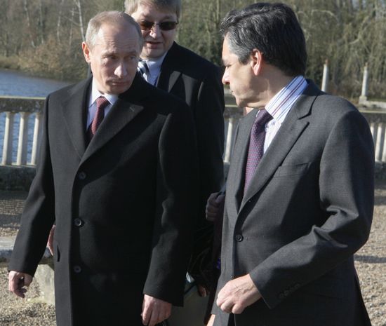 Prime Minister Vladimir Putin visits Paris