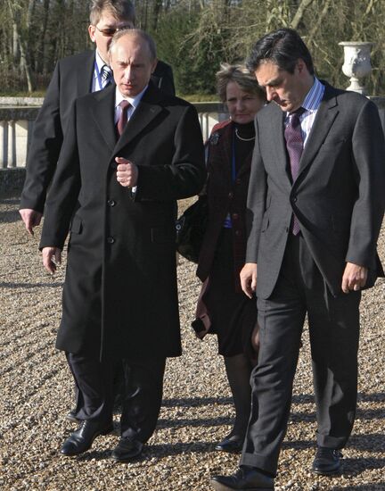Prime Minister Vladimir Putin visits Paris
