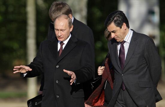 Prime Minister Vladimir Putin visits Paris
