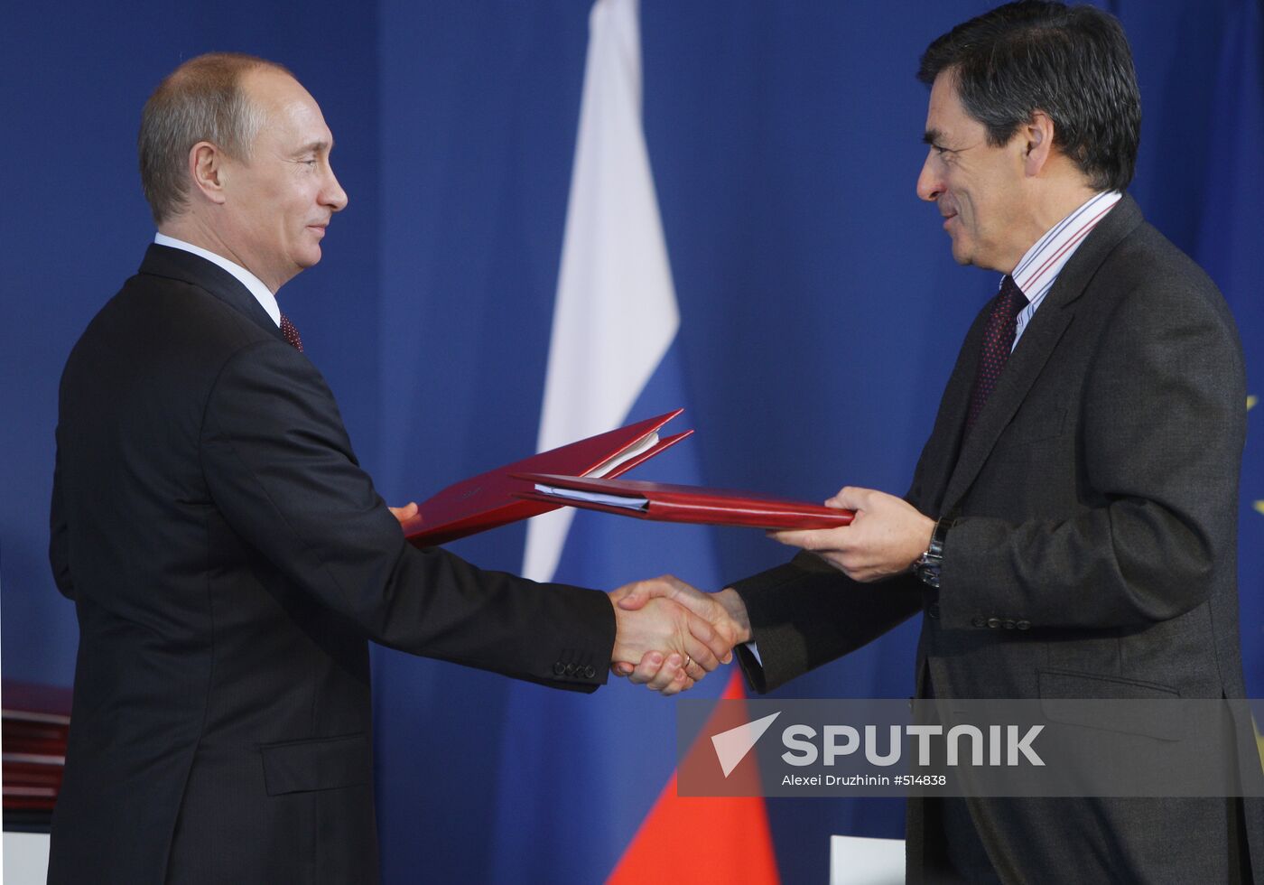 Russian Prime Minister Vladimir Putin pays visit to Paris